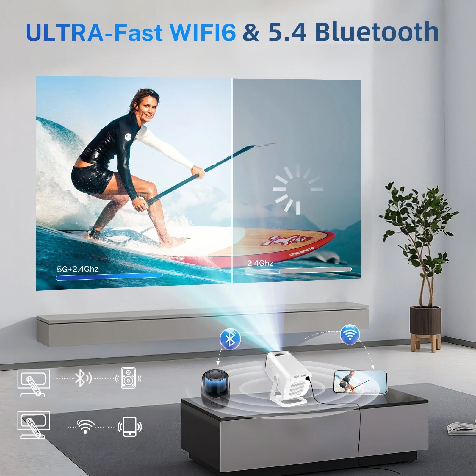 Lyncast Smart Mini Projector 4K