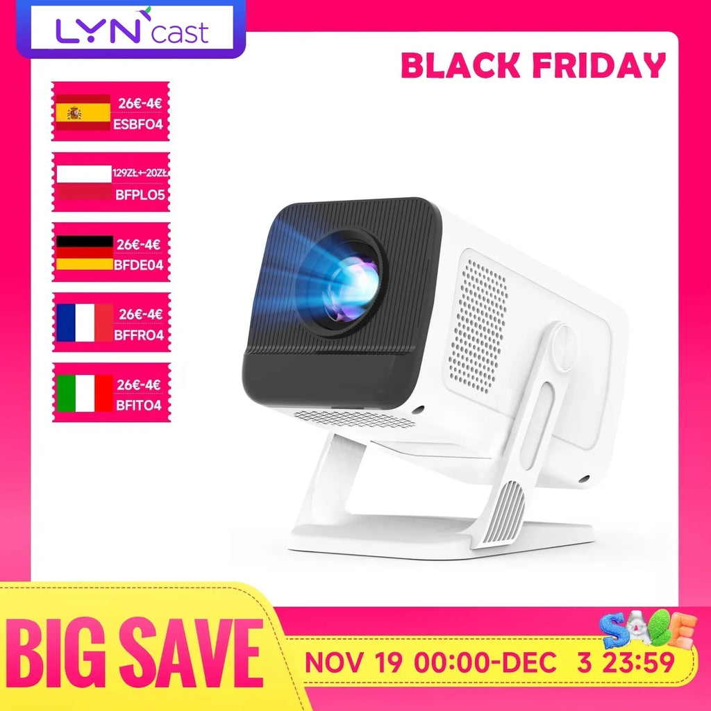 Lyncast 4K Smart Home Projector