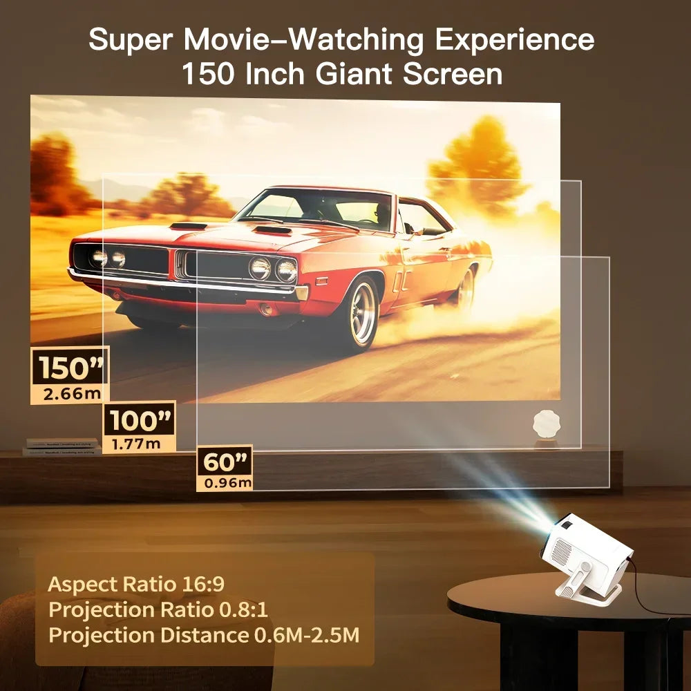 Lyncast 4K Smart Home Projector